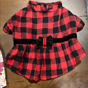Red and Black Plaid Cat Dress